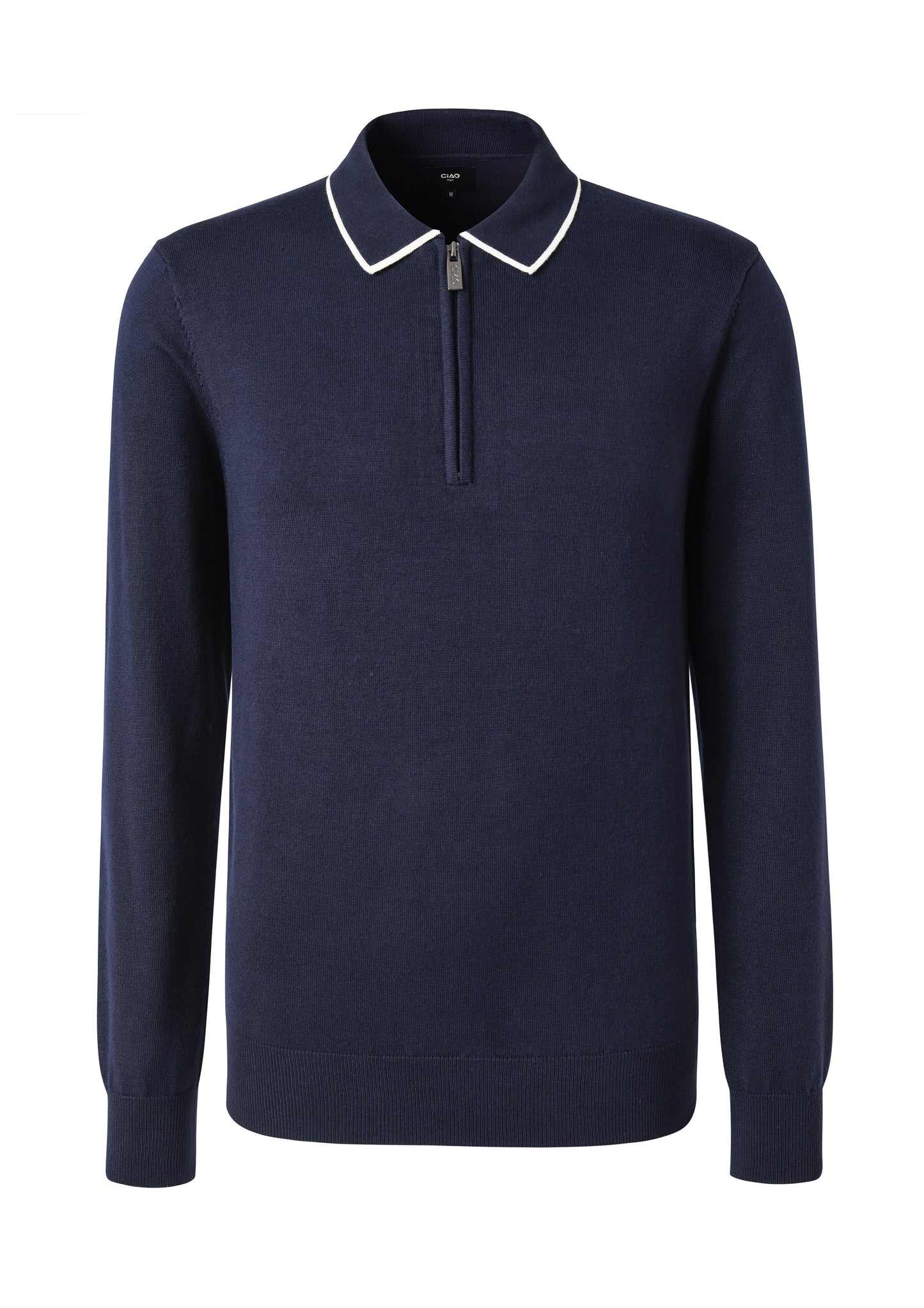 Navy Zip Tip Polo